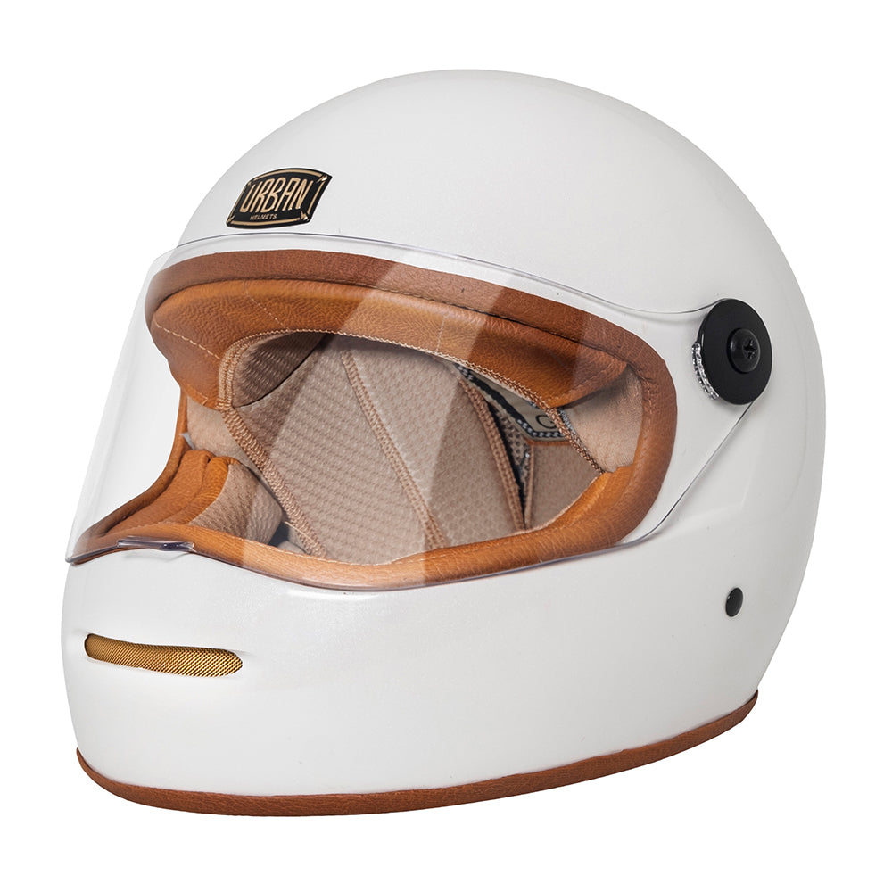 Capacete Urban Bigbore S Camel Leather White