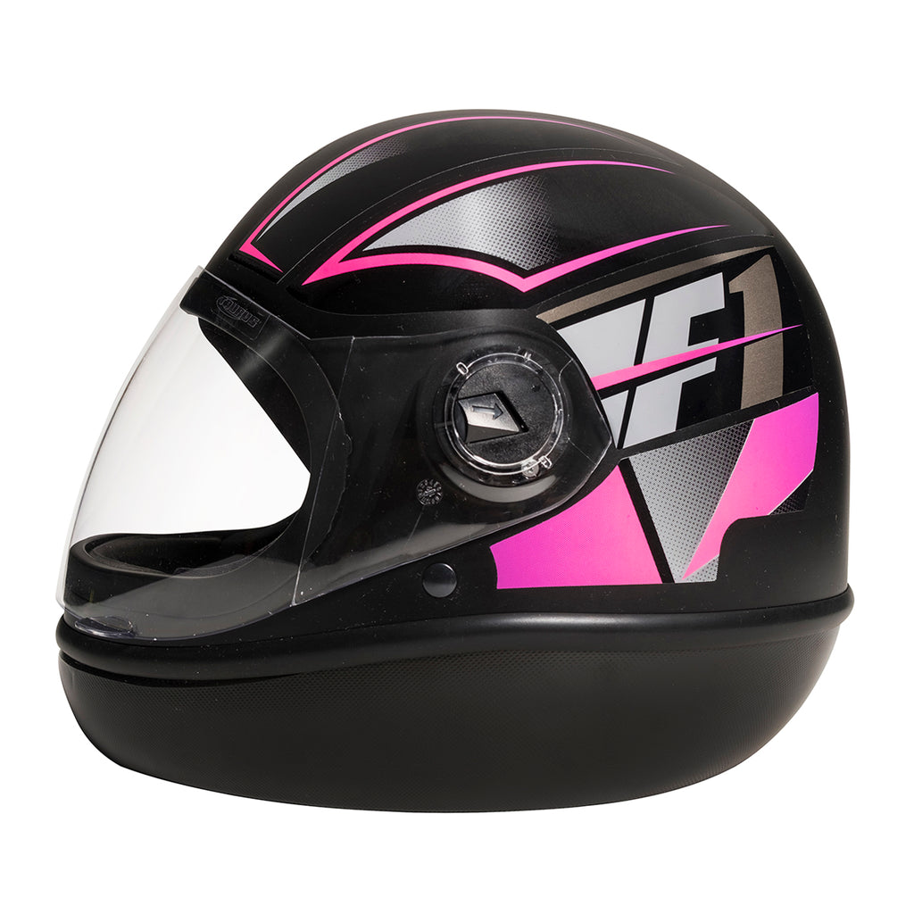 Capacete Fórmula 1 Neo Preto Fosco Rosa
