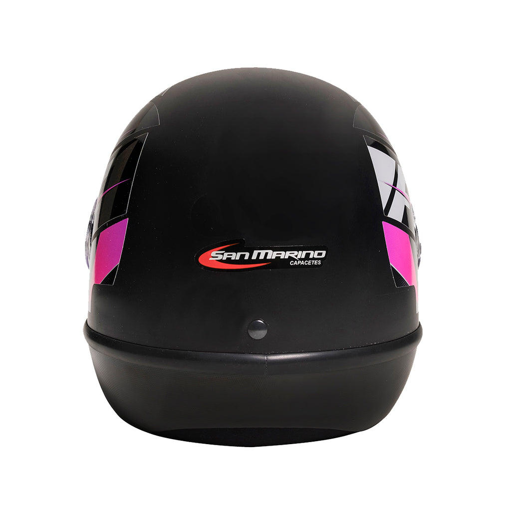 Capacete Fórmula 1 Neo Preto Fosco Rosa