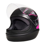 Capacete Fórmula 1 Neo Preto Fosco Rosa