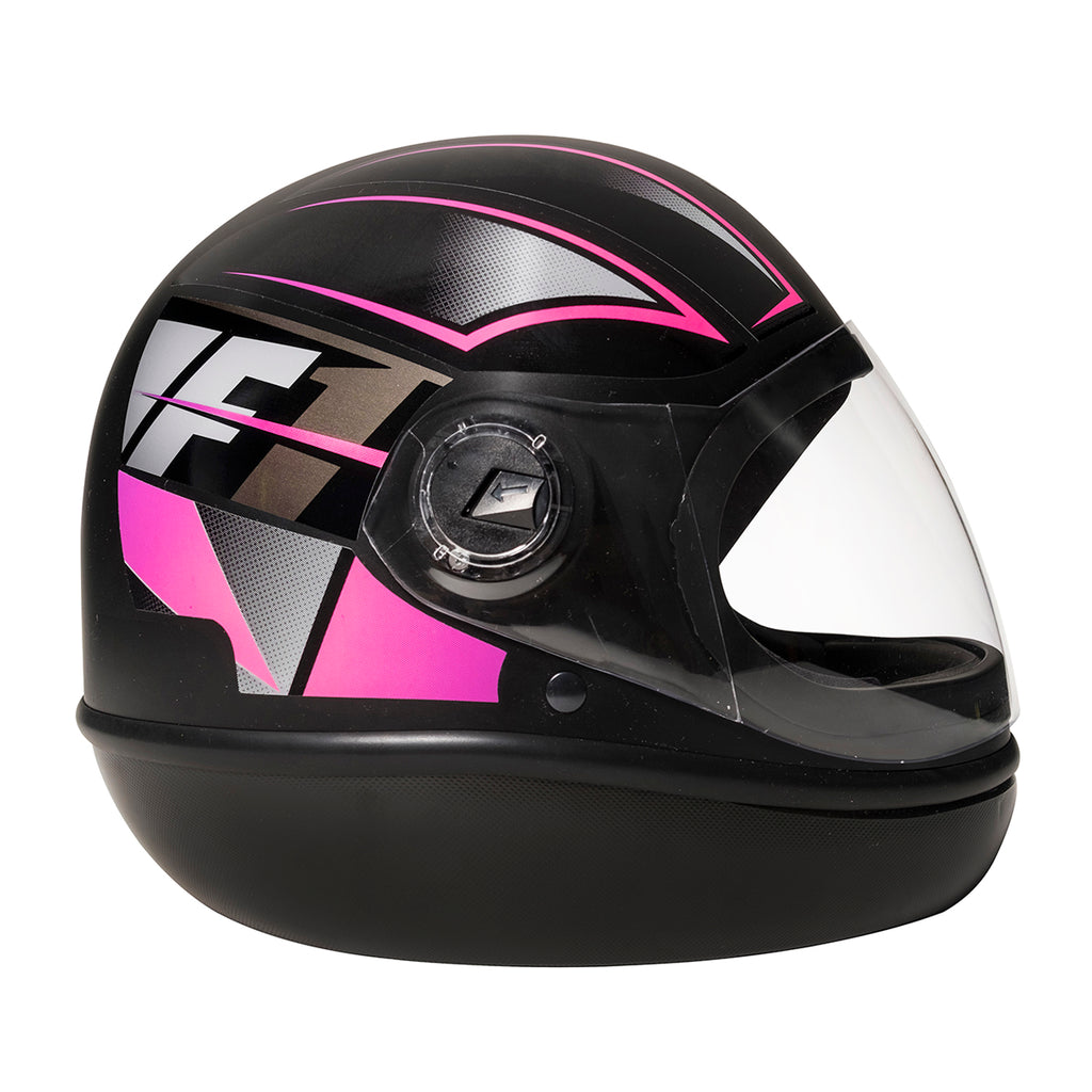 Capacete Fórmula 1 Neo Preto Fosco Rosa