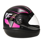 Capacete Fórmula 1 Neo Preto Fosco Rosa