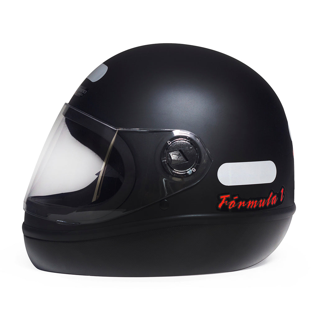 Capacete Fórmula 1 Classic Preto Fosco