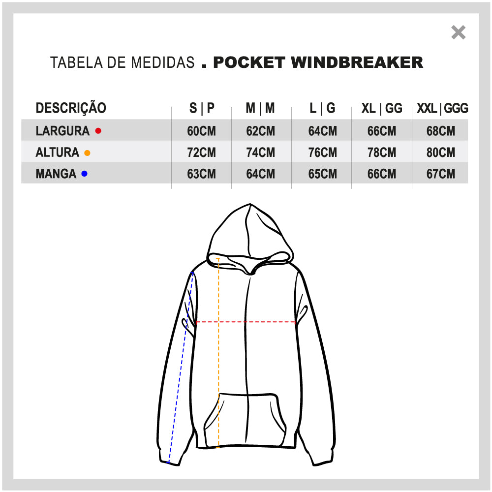 Jaqueta Urban Pocket Windbreaker Reflective