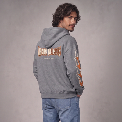 Casaco Urban Hoodie Gray Rock Skull