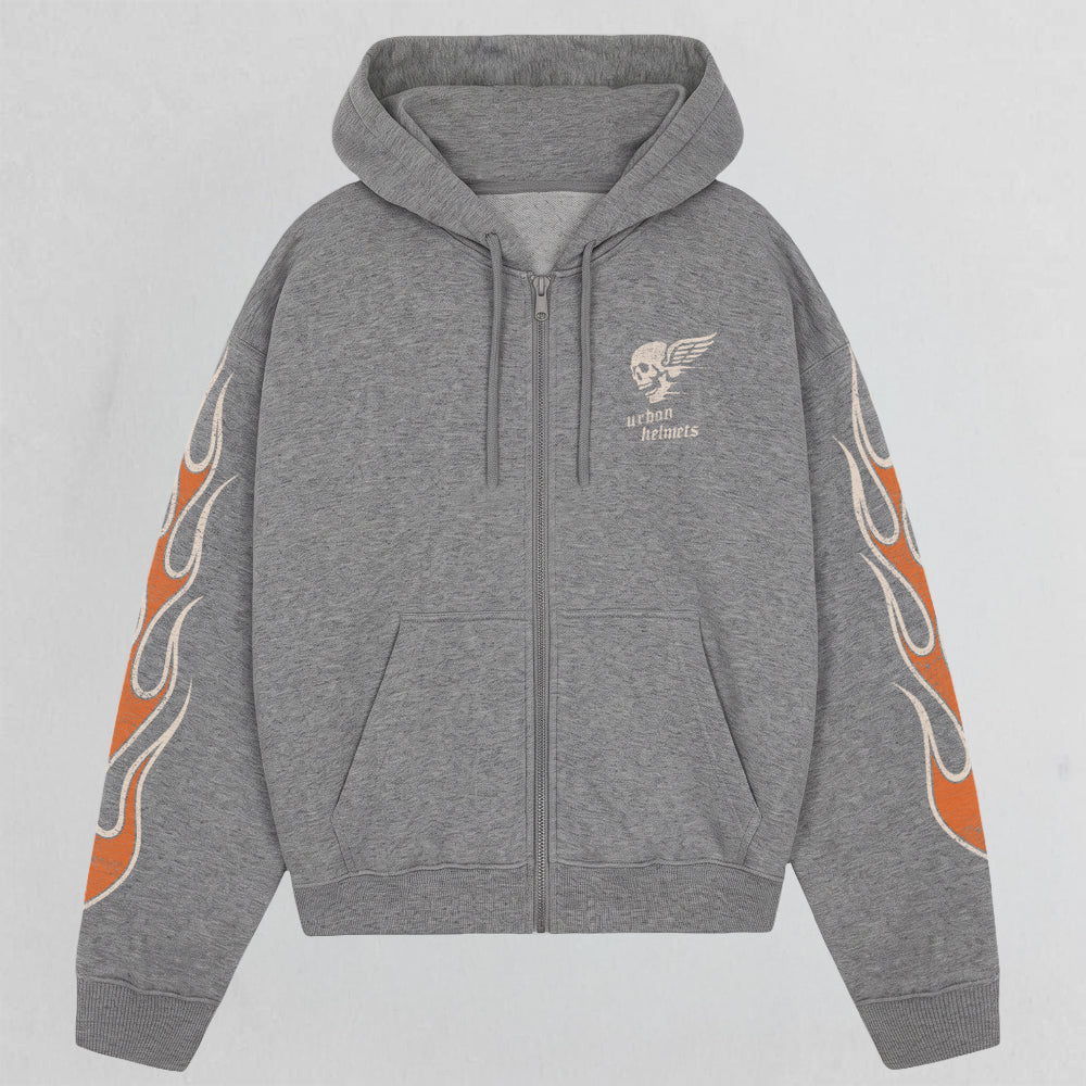 Casaco Urban Hoodie Gray Rock Skull
