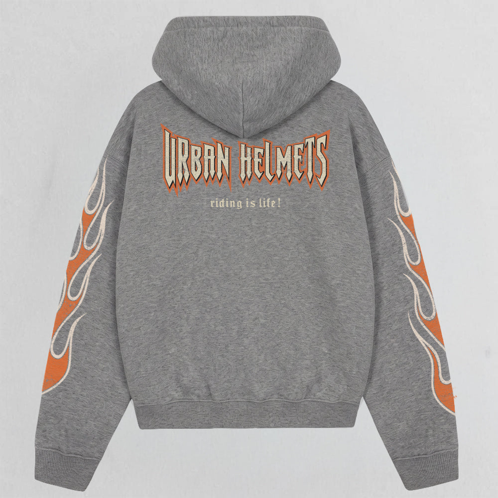Casaco Urban Hoodie Gray Rock Skull