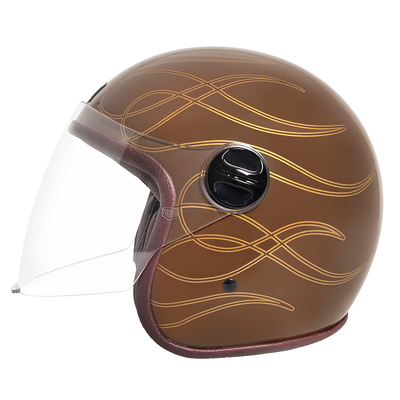 Capacete Urban Tracer S Tucci Flames Marrom