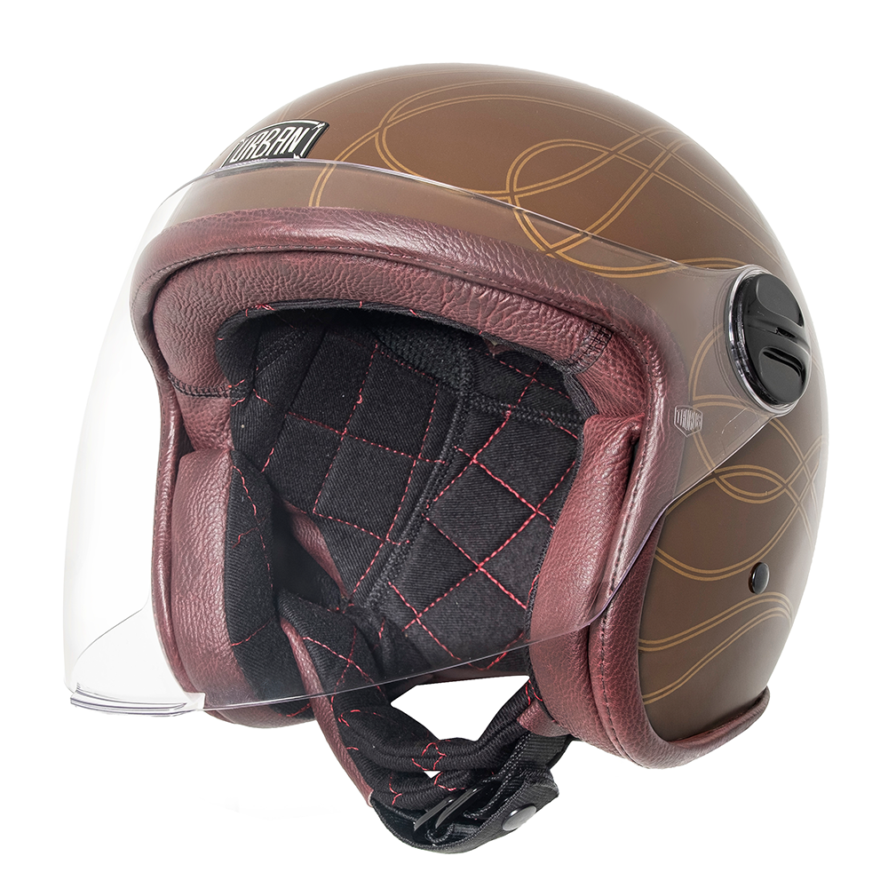 Capacete Urban Tracer S Tucci Flames Marrom
